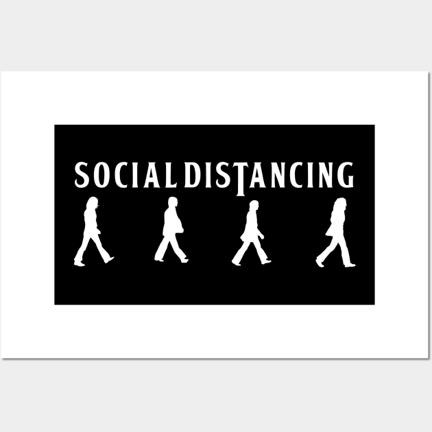 social distancing beatles Wall Art by 10thstreet